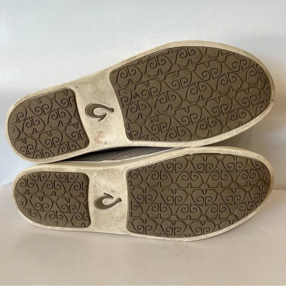 Olukai Pehuea Leather Snake Slip On Shoes 20329-LH10